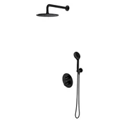 Zestawy prysznicowe - Omnires Y podtynkowy zestaw prysznicowy termostatyczny czarny mat SYSYT05BL | - miniaturka - grafika 1