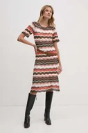 Sukienki - Pepe Jeans sukienka HAVEN DRESS midi rozkloszowana PL953590 - miniaturka - grafika 1
