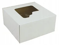 Dodatki do ciast w proszku - KARTON PUDEŁKO NA TORT BIAŁY Z OKIENKIEM 25x25x12 - miniaturka - grafika 1