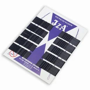 Wsuwki Iza karbowane Czarne Bez Kulki 6 cm 100 Sztuk - Ozdoby do włosów - miniaturka - grafika 1