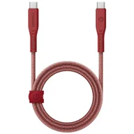 Kable - ENERGEA kabel Flow USB-C - USB-C 1.5m czerwony/red 240W 5A PD Fast Charge - miniaturka - grafika 1