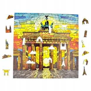 Puzzle Brama Brandenburska Mruu&Pruu 25 x 25 cm 150 el. Układanka drewniana - Puzzle Puzzle Brama Brandenburska Mruu&Pruu 25 x 25 cm 150 el. Układanka drewniana - Puzzle - miniaturka - grafika 1