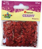 Szkolne artykuły papiernicze - Titanum Cekiny 7mm 10 g czerwone matowe - gadżet - miniaturka - grafika 1