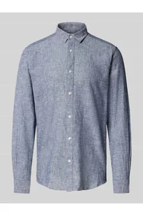 Koszula lniana o kroju slim fit z kołnierzykiem typu kent model CAIDEN - Only & Sons - Koszule męskie - miniaturka - grafika 1