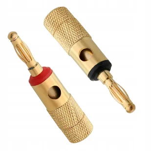 2X WTYK BANAN BANANOWY MAŁY ZŁOTY SKRĘCANY CZARNY CZERWONY ZESTAW - Inne akcesoria audio-wideo - miniaturka - grafika 1