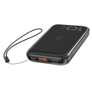 Baseus Mini S power bank 10000mAh 18W bezprzewodowa ładowarka Qi 10W USB / USB Typ C PowerDelivery QC3.0 czarny (PPXFF10W-01) - Ładowarki do telefonów - miniaturka - grafika 7