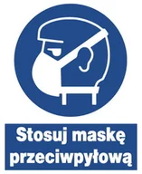 Akcesoria BHP - Zno-24 Znak Nakazu Bhp Stosuj Maskę Przeciwpyłową - miniaturka - grafika 1