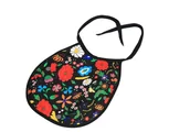 Śliniaki i fartuszki - ŚLINIAK DZIECIĘCY FOLK - WZORY KOCIEWSKIE - CZARNY - miniaturka - grafika 1