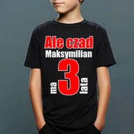 Koszulki dla chłopców - Ale czad (imię) ma 3 lata - koszulka dziecięca - miniaturka - grafika 1