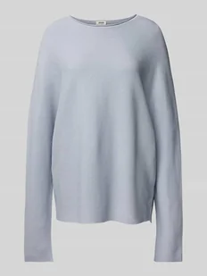 Sweter z dzianiny o kroju oversized z okrągłym dekoltem model ‘MAILA’ - Swetry damskie - miniaturka - grafika 1