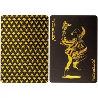 Zestawy do pokera - Karty Do Gry 100% Plastik Poker - Czarne / Złote - miniaturka - grafika 1