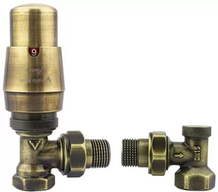 Varioterm Zawór termostatyczny ELEGANT kątowy - mosiądz antyczny ELGS0211C/FK - Zawory i kraniki - miniaturka - grafika 1