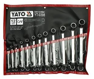 Yato Klucze oczkowy odgięte z polerowaną główką kpl 6-32 mm, 12 szt. YT-0398 - Klucze i nasadki - miniaturka - grafika 1