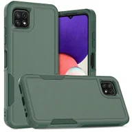 Etui i futerały do telefonów - Do Samsung Galaxy A22 5G 2 w 1 PC + etui na telefon z TPU Ciemny zielony - miniaturka - grafika 1