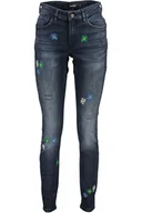 Spodnie damskie - DESIGUAL DENIM JEANSY NIEBIESKIE - miniaturka - grafika 1