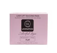 Sztuczne rzęsy i akcesoria - Wałeczki Colorful Line Różowe Flat - miniaturka - grafika 1