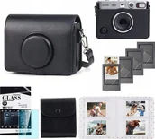 Torby fotograficzne i futerały - Zestaw 5w1 Futerał + Szkło + Album 64x + Etui Zdjęcia + Ramki Do Fuji Instax Mini Evo / Czarny - miniaturka - grafika 1