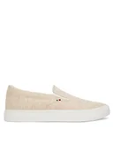 Trampki męskie - Tommy Hilfiger Tenisówki Harlem Core Ii Slip On Chambray FM0FM05819 Beżowy - miniaturka - grafika 1