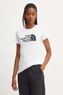 The North Face t-shirt bawełniany Easy Tee damski kolor biały NF0A8A6DFN41 - Koszulki sportowe damskie - miniaturka - grafika 1