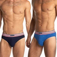 Majtki męskie - Slipy Męskie z Bawełny LAMA Wygodne Modne Majtki z Nadrukiem 2-PAK - L - miniaturka - grafika 1