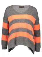 Swetry damskie - miss goodlife Sweter w kolorze szaro-pomarańczowym - miniaturka - grafika 1