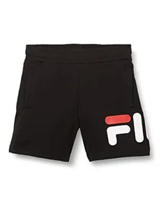 FILA Szorty dziecięce Bajawa Classic z logo unisex, czarny, 122-128 - Spodenki damskie - miniaturka - grafika 1