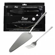 Zestawy sztućców - KOMPLET 6 WIDELCZYKÓW do CIASTA i ŁOPATKA ZESTAW LENA SZTUĆCE POŁYSK - miniaturka - grafika 1