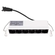 Lampy ogrodowe - Podtynkowa lampa sufitowa X-LINE H0136 Maxlight LED 8W 3000K prostokąt biały czarny - miniaturka - grafika 1