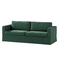 Pokrowce na meble - Dekoria pl pl Pokrowiec na sofę Karlstad 3-osobową nierozkładaną długi ciemny zielony 204 x 89 x 66 cm Velvet 616-704-25 - miniaturka - grafika 1