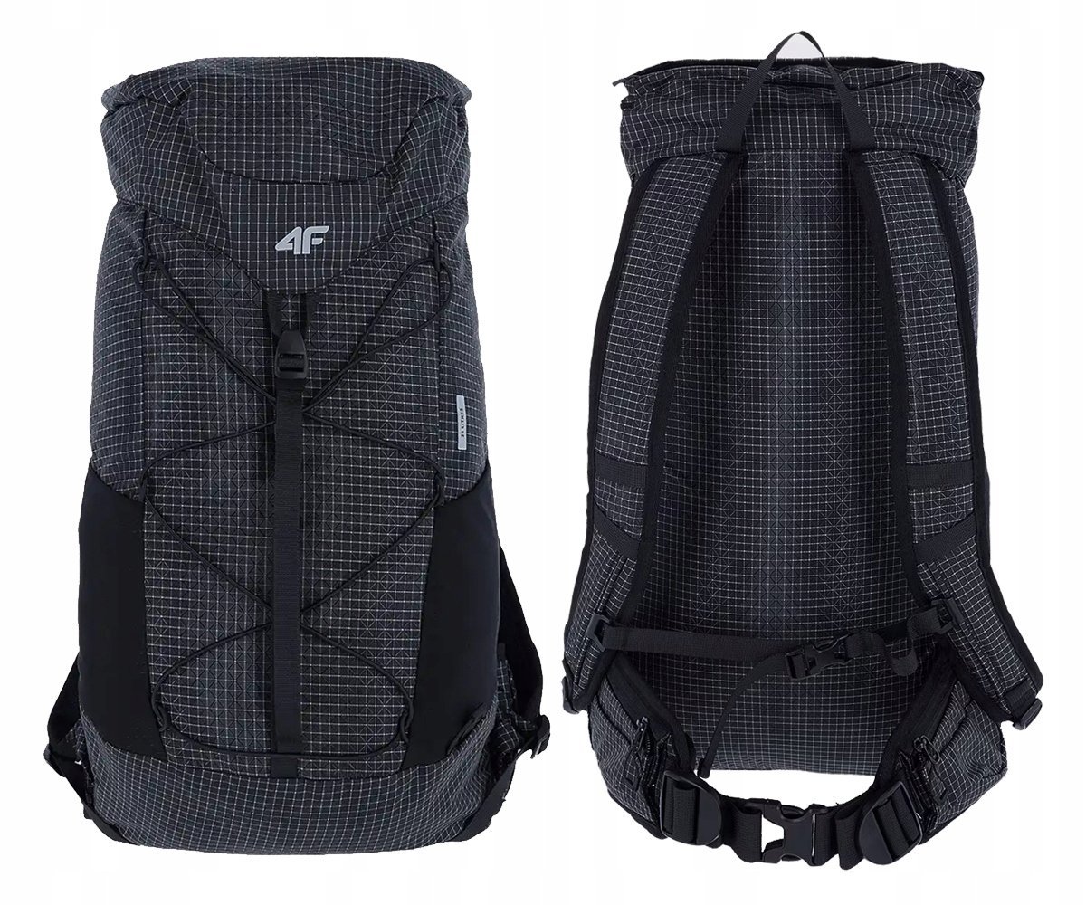 4F PLECAK TREKKINGOWY LEKKI WYGODNY PRZEWIEWNY POJEMNOŚĆ 25L CZARNY