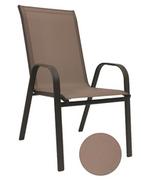 Krzesła - Metalowe krzesło ogrodowe na taras balkon do stołu MAJORKA BRĄZ - miniaturka - grafika 1