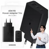 Ładowarki do telefonów - ŁADOWARKA SAMSUNG TRIO EP-T6530NBEG USB-A 2x USB-C 65W Hit - miniaturka - grafika 1