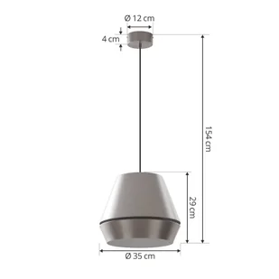 Lampa wisząca LED Lucande Mynoria, niebieska, aluminium, Ø 35 cm - Lampy sufitowe - miniaturka - grafika 2
