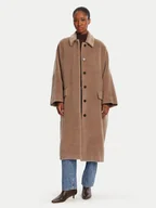 Płaszcze damskie - Marella Płaszcz wełniany Icam 2523016122 Beżowy Regular Fit - miniaturka - grafika 1