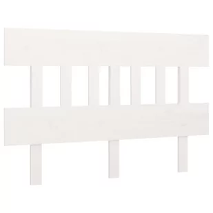 Lumarko Wezgłowie łóżka, białe, 203,5x3x81 cm, lite drewno sosnowe - Inne meble do sypialni - miniaturka - grafika 3
