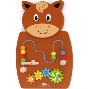 VIGA Układanka panel ścienny - Konik V50678 - Zabawki sensoryczne - miniaturka - grafika 1