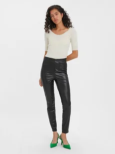 Vero Moda Spodnie w kolorze czarnym - Spodnie damskie - miniaturka - grafika 1