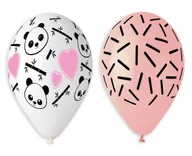 Balony i akcesoria - GMR Balony pastelowe Panda i serca - 33 cm - 5 szt. GS120/PDS - miniaturka - grafika 1