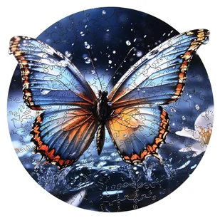Puzzle drewniane / kolorowe - Motyl - Puzzle Puzzle drewniane / kolorowe - Motyl - Puzzle - miniaturka - grafika 1