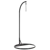 Pozostałe meble ogrodowe - Beliani Stojak na fotel wiszący czarny - miniaturka - grafika 1