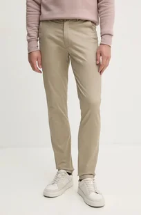 Calvin Klein spodnie męskie kolor szary dopasowane K10K113429 - Spodnie męskie - miniaturka - grafika 1