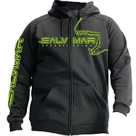 Bluzy męskie - Salvimar Męska bluza z kapturem Felpa Con Zip, czarny, XL - miniaturka - grafika 1