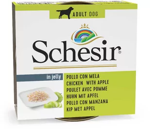 Schesir, karma mokra, 6 x 150 g - Kurczak z jabłkiem - Mokra karma dla psów - miniaturka - grafika 1