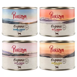 Korzystny pakiet Purizon Organic, 24 x 200 g - Pakiet mieszany (4 smaki) - Mokra karma dla kotów Korzystny pakiet Purizon Organic, 24 x 200 g - Pakiet mieszany (4 smaki) - Mokra karma dla kotów - miniaturka - grafika 1