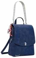 Torebki damskie - Desigual Back_Sierra, Akcesoria PU Backpack Mini Women, Medium, Niebieski, M - miniaturka - grafika 1