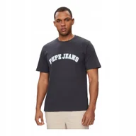 Koszulki męskie - PEPE JEANS KOSZULKA MĘSKA T-SHIRT CLEMENT DULWICH BLUE GRANATOWA r.XL - miniaturka - grafika 1