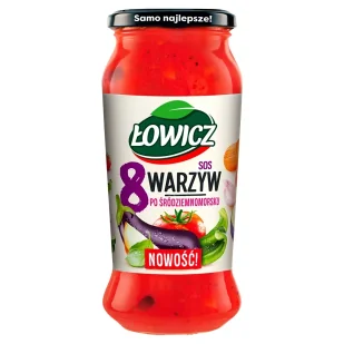 Łowicz Sos 8 warzyw po śródziemnomorsku 500 g - Majonezy i dressingi - miniaturka - grafika 1