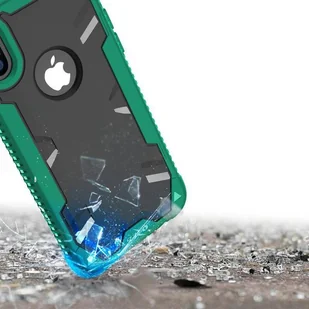 Zizo Proton Case Pancerne etui iPhone X ze szkłem 9H na ekran (Emerald Green/Solid Black) - Etui i futerały do telefonów - miniaturka - grafika 10