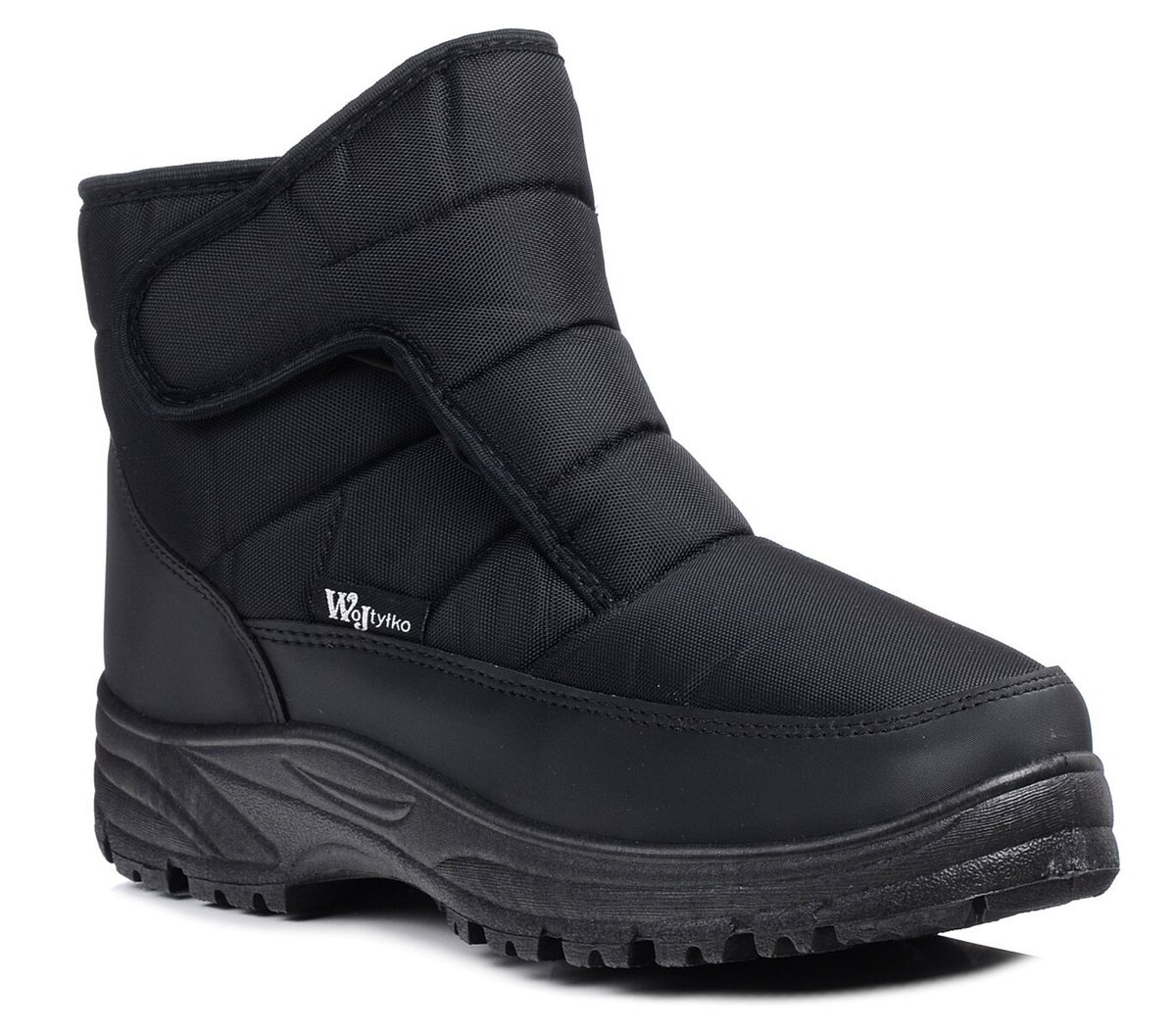 Buty zimowe męskie śniegowce ocieplane wełną za kostkę Wojtyłko 23208-40