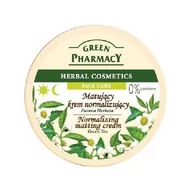 Kremy do twarzy - Green Pharmacy Herbal Cosmetics Face Care Matujący Krem normalizujący Zielona He - miniaturka - grafika 1